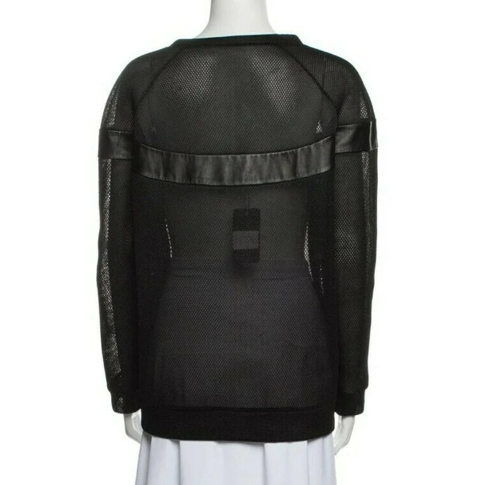 Zeynep Arcay Crew Neck Long Sleeve Pullover Sweatshirt Top Black Sz US 6 (B4 - Picture 3 of 5